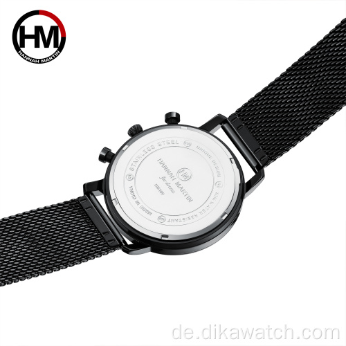 Top-Marke Mode Herrenuhren Multifunktions kleines Zifferblatt Uhr Edelstahl Mesh Business Wasserdichte Armbanduhren